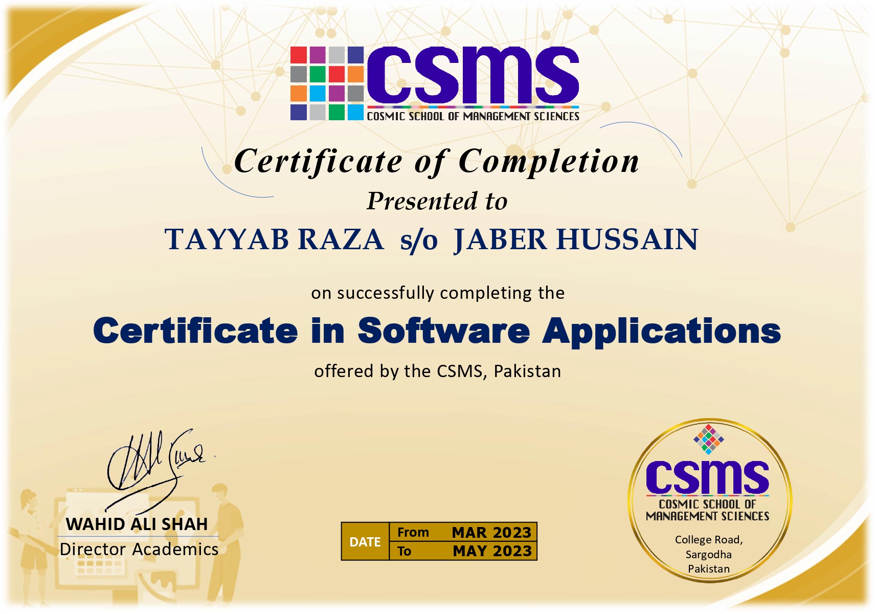 Certificate in Software Applications _ CSMS _ Tayyab Raza_page-0001