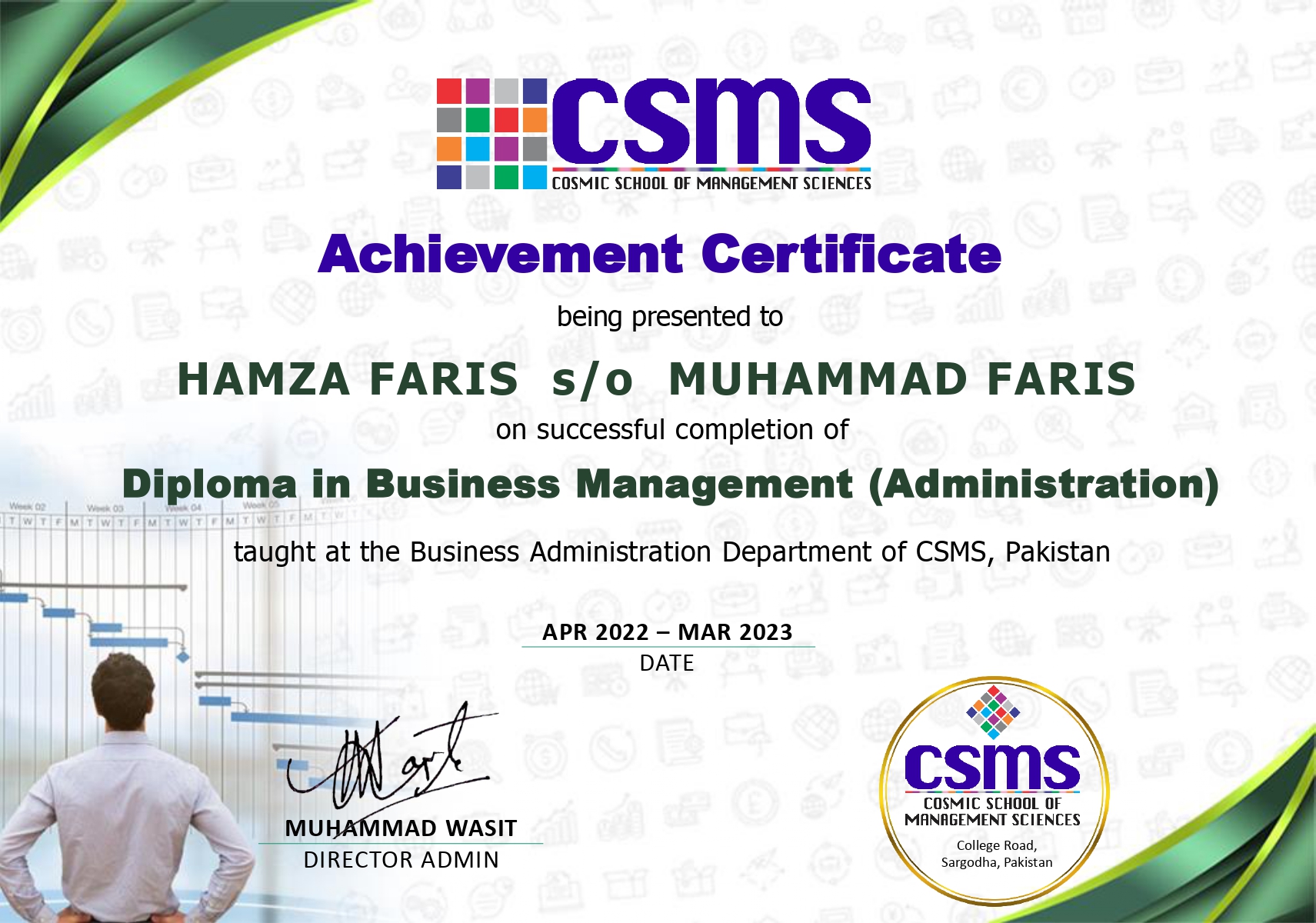 Diploma in Business Management _ CSMS _ Hamza Faris_page-0001